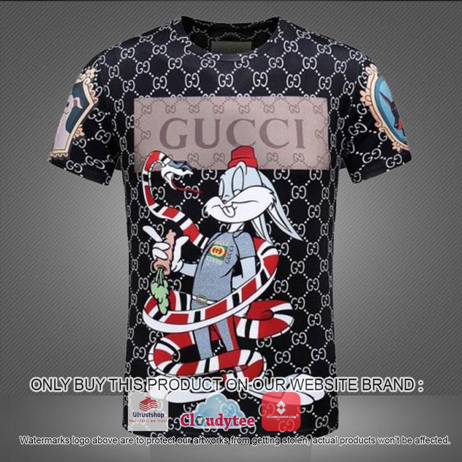 gucci snake bunny rabbit 3d over printed t shirt 1 27453