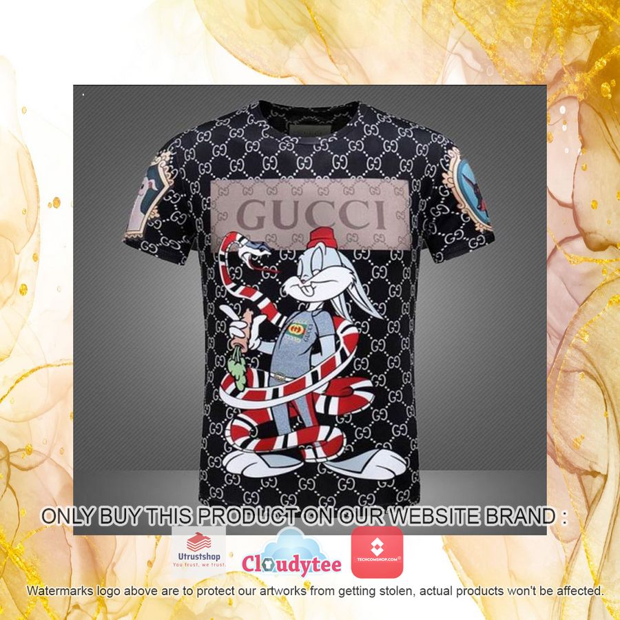 gucci snake bunny rabbit 3d over printed t shirt 4 85792
