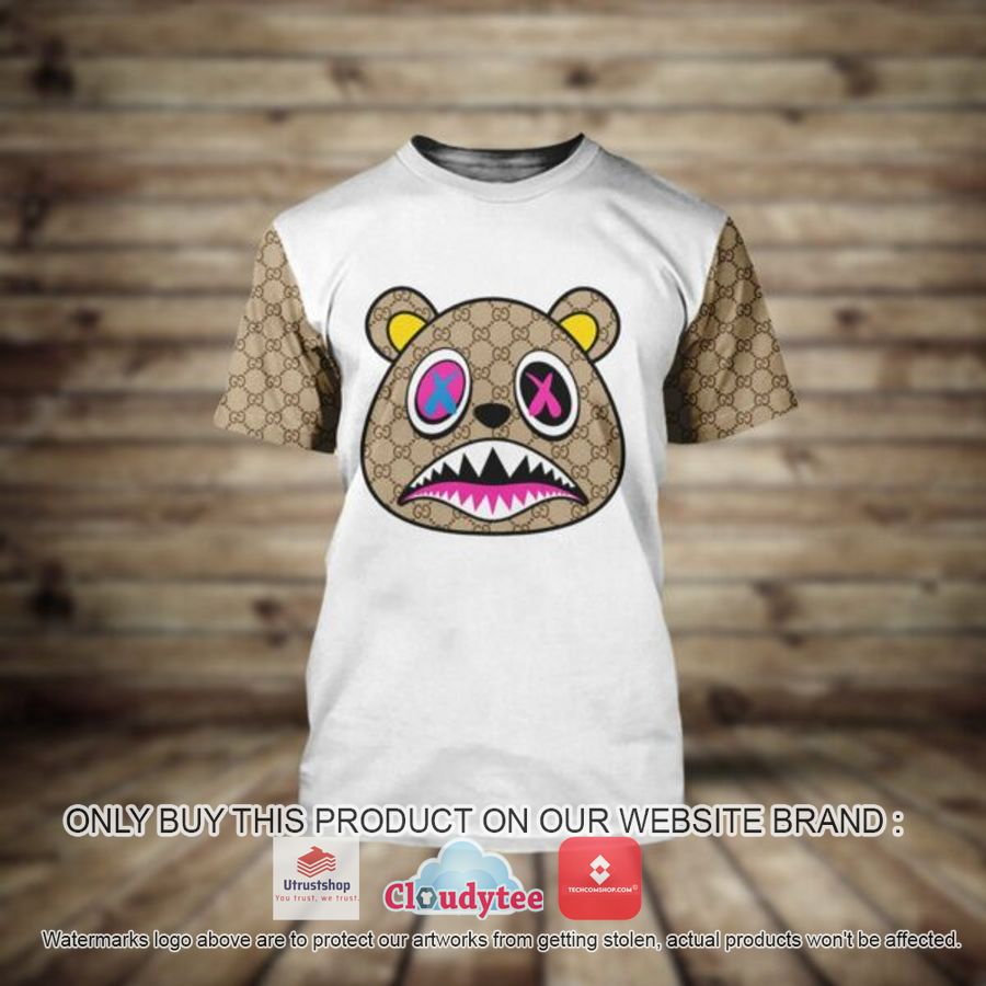 gucci spooky bearbrick 3d over printed t shirt 1 12203