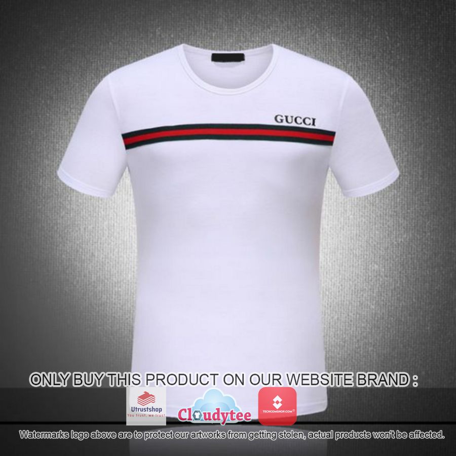 gucci white simple 3d over printed t shirt 1 6397