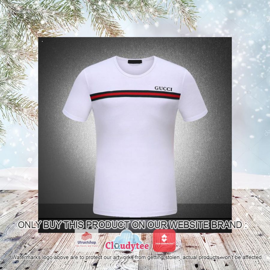 gucci white simple 3d over printed t shirt 3 84192