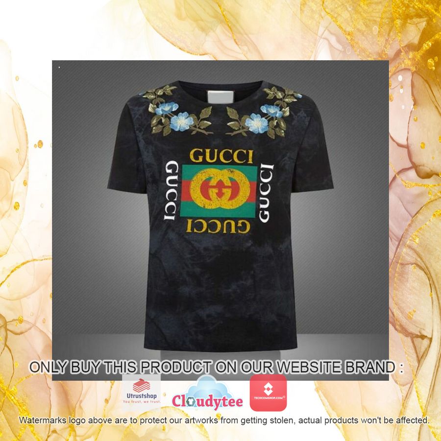 gucci yellow logo flower pattern 3d over printed t shirt 4 51102