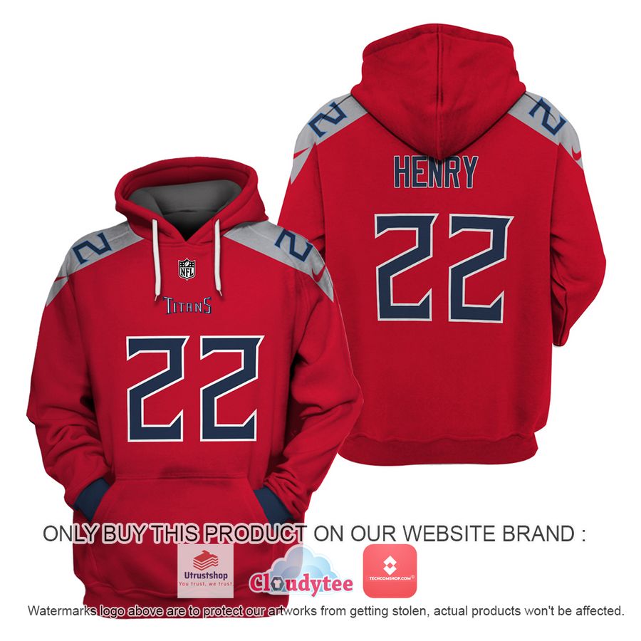 henry 22 tennessee titans red nfl hoodie shirt 1 91429