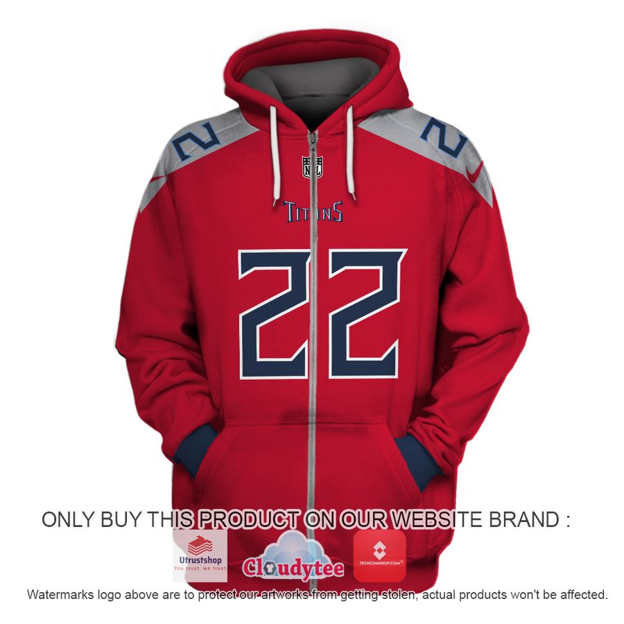 henry 22 tennessee titans red nfl hoodie shirt 2 52109