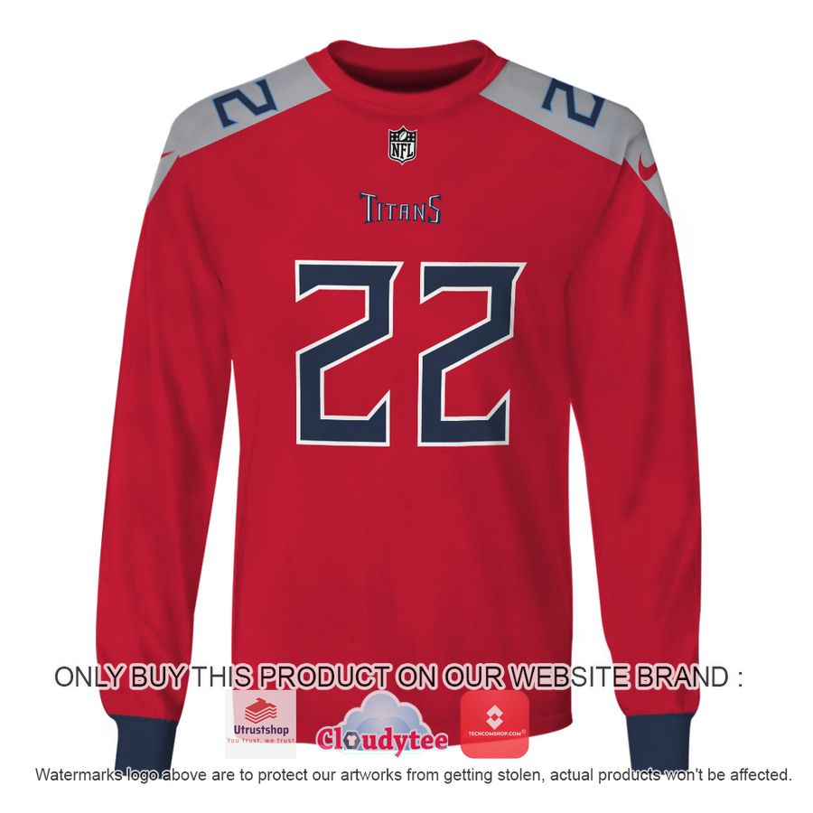 henry 22 tennessee titans red nfl hoodie shirt 3 52741