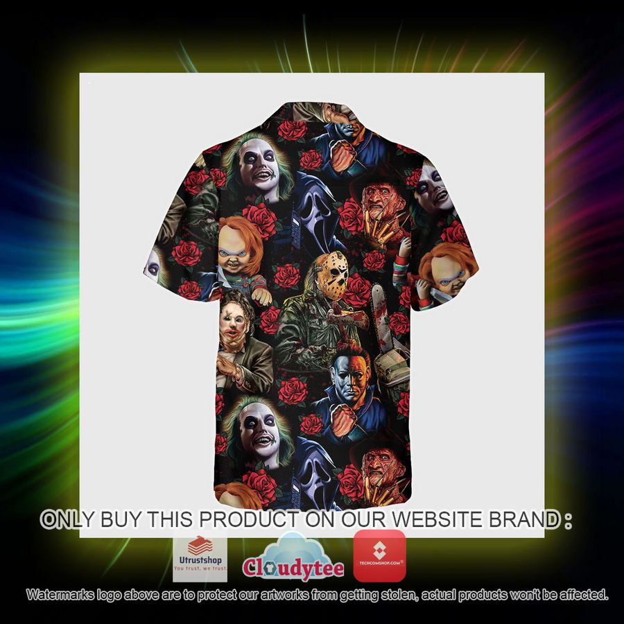 horror movie characters bloody flowers hawaiian shirt 5 52652
