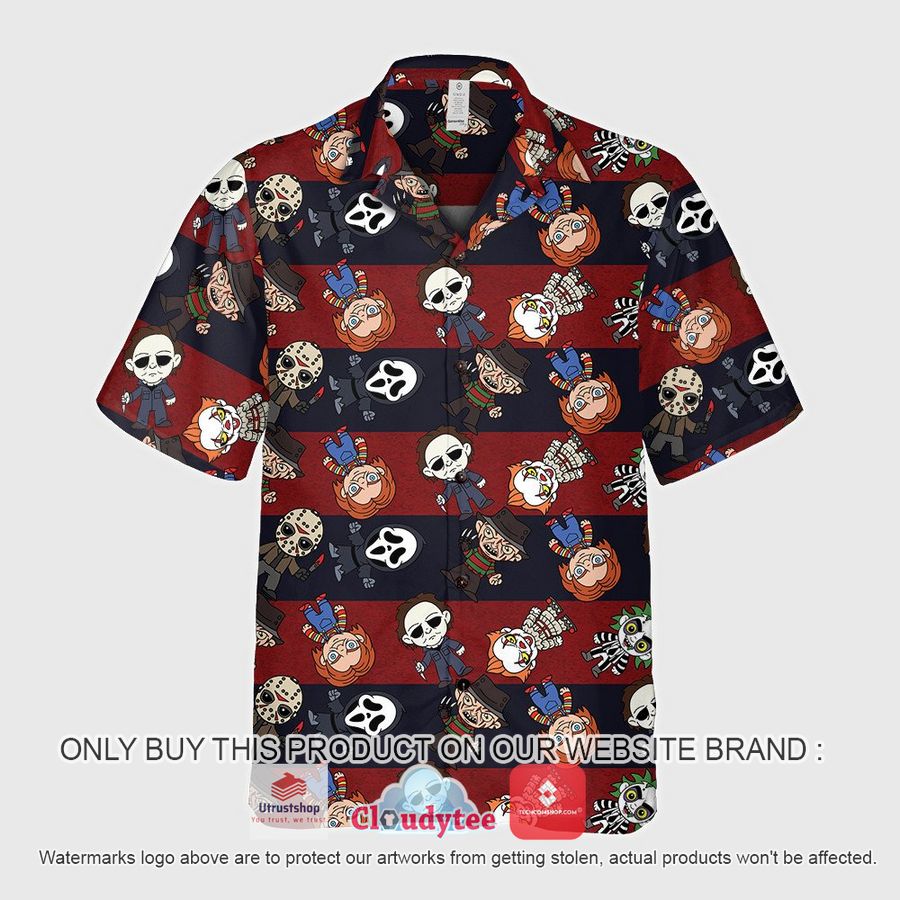 horror movie chibi characters hawaiian shirt 3 52577