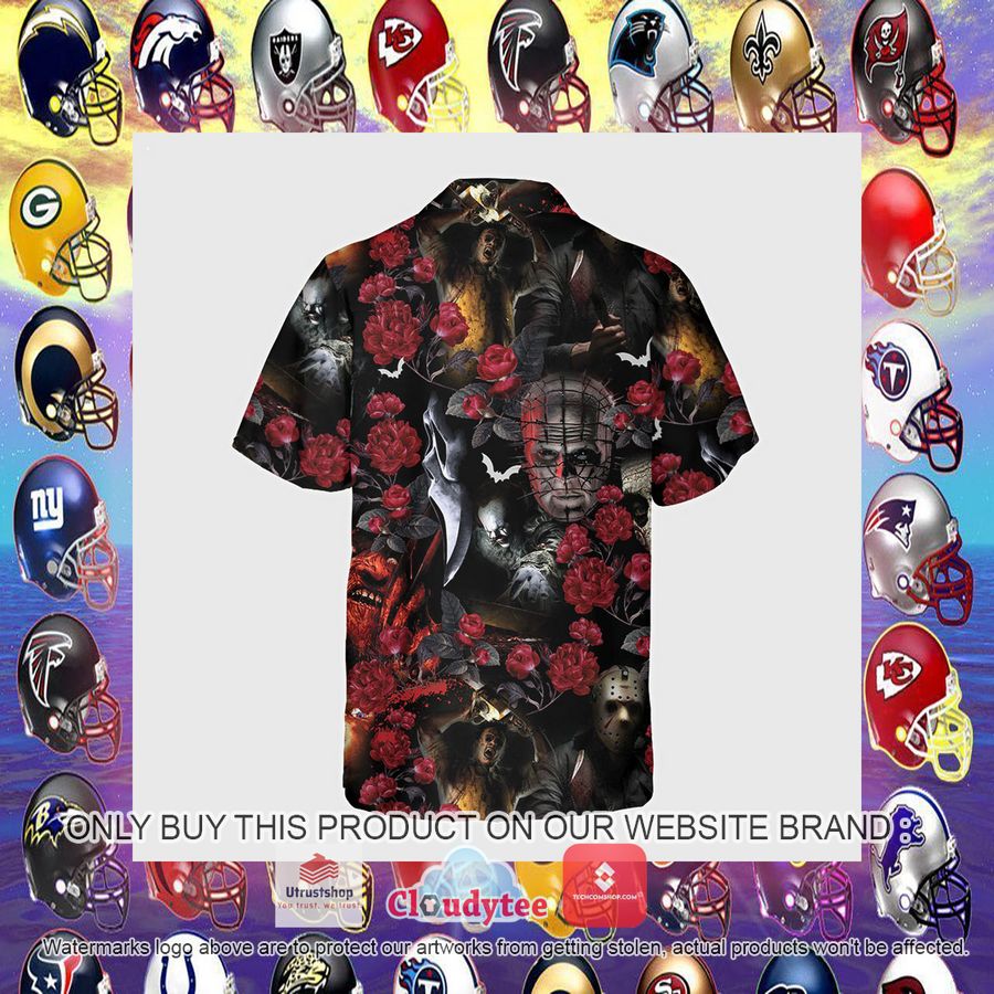 horror movie chucky jason voorhees freddy krueger blood flowers hawaiian shirt 11 75050