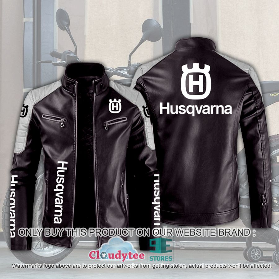husqvarna block leather jacket 3 29876