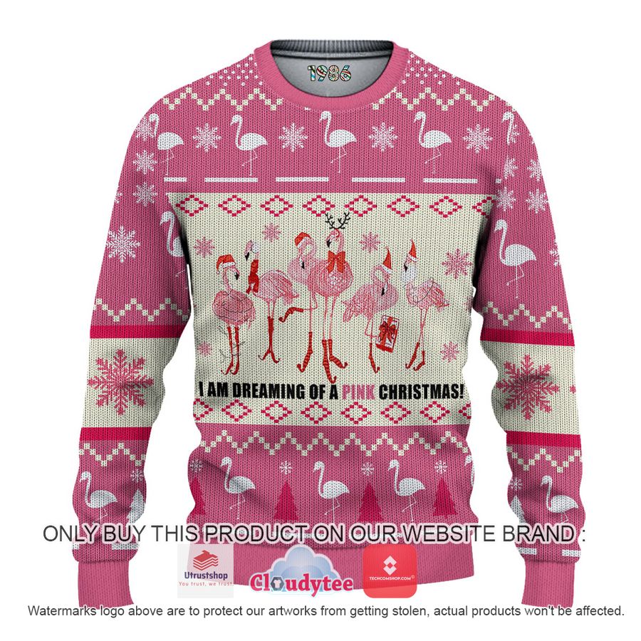 i am dreaming of the pink christmas flamingo all over printed shirt hoodie 1 44346