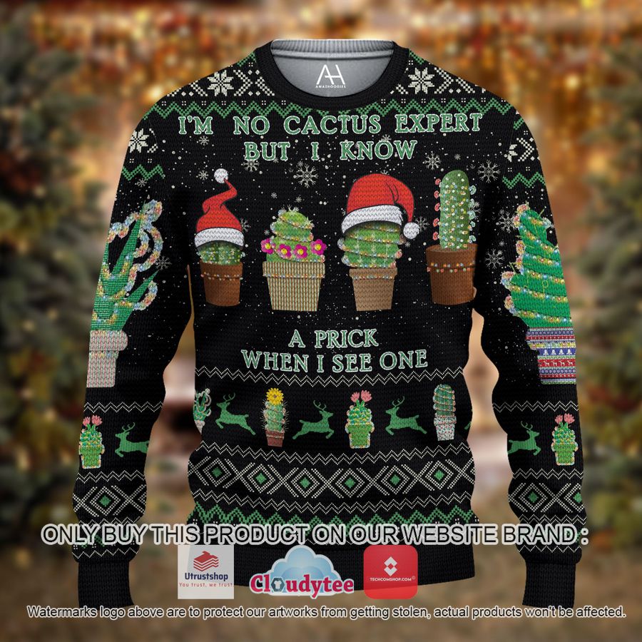 im no cactus expert but i know a prick when i see one black christmas all over printed shirt hoodie 1 56446
