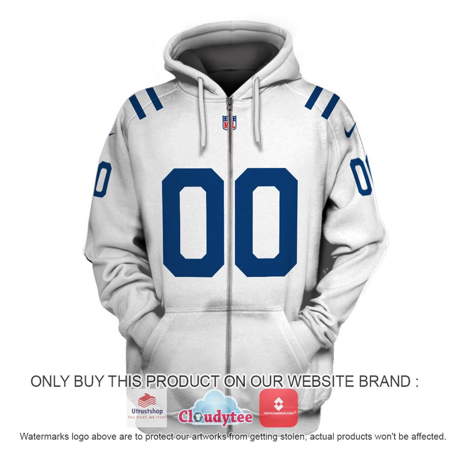 indianapolis colts custom name and number white nfl hoodie shirt 2 77707