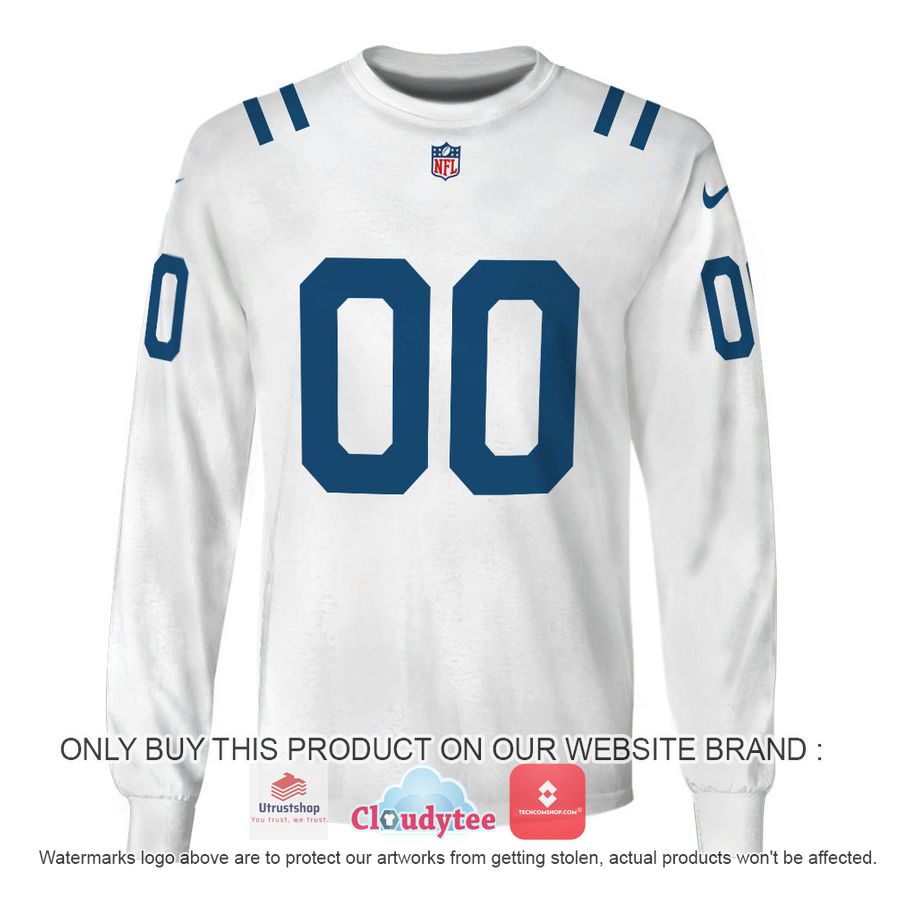 indianapolis colts custom name and number white nfl hoodie shirt 3 54581