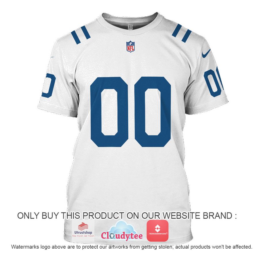 indianapolis colts custom name and number white nfl hoodie shirt 5 52272