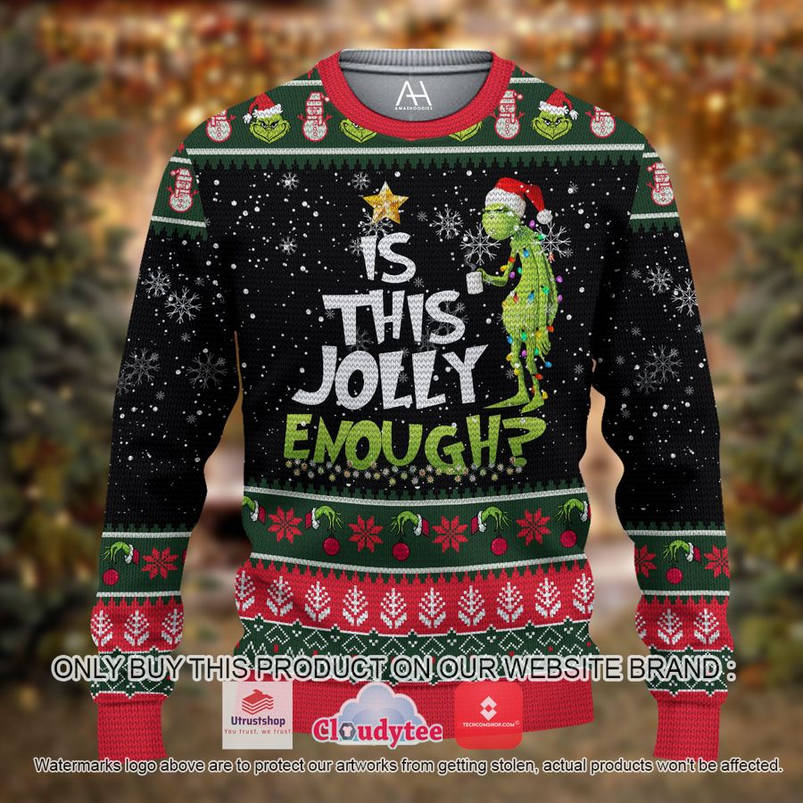 is this jolly enough grinch christmas all over printed shirt hoodie 1 75157