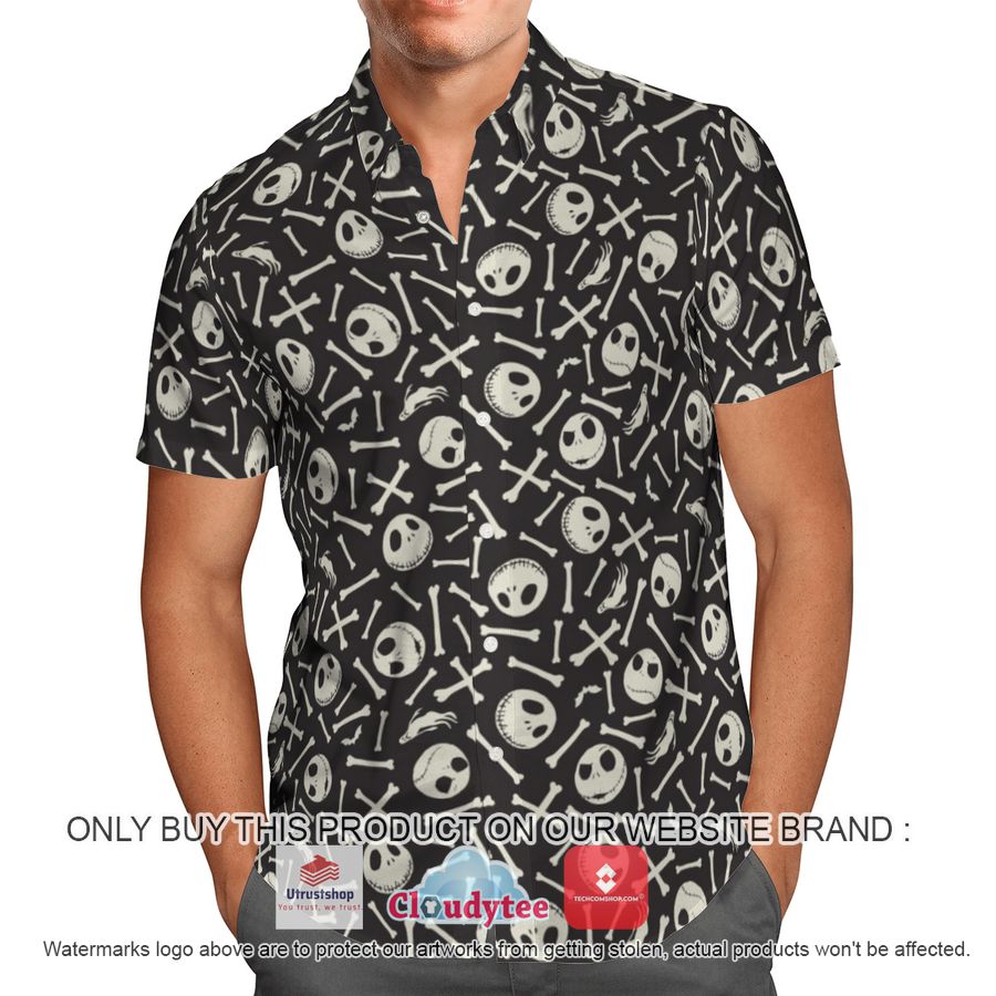 jack skellington bones black hawaiian shirt 2 82293