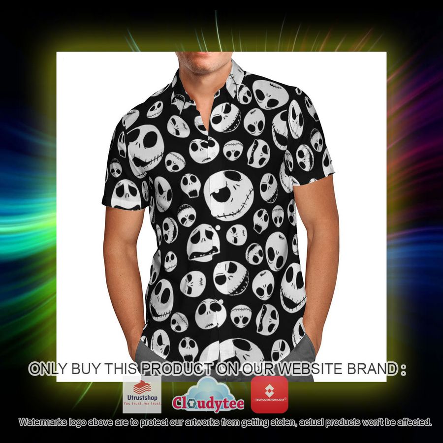 jack skellington emtion head black hawaiian shirt 5 33827