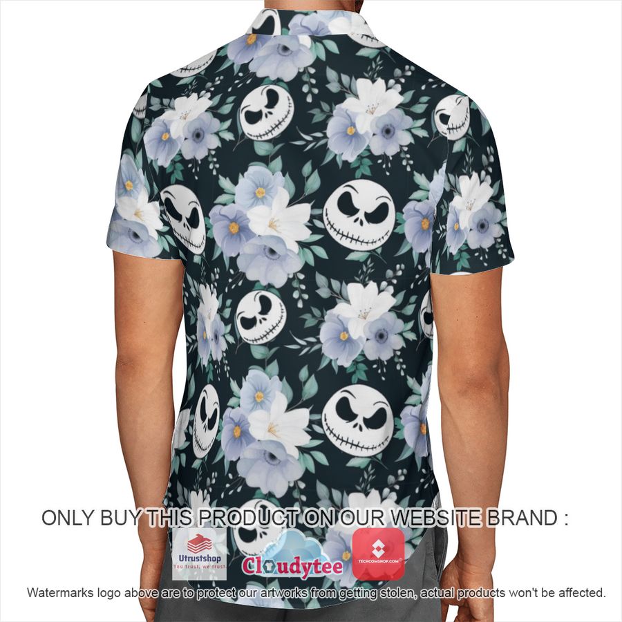 jack skellington flower black hawaiian shirt 3 27331