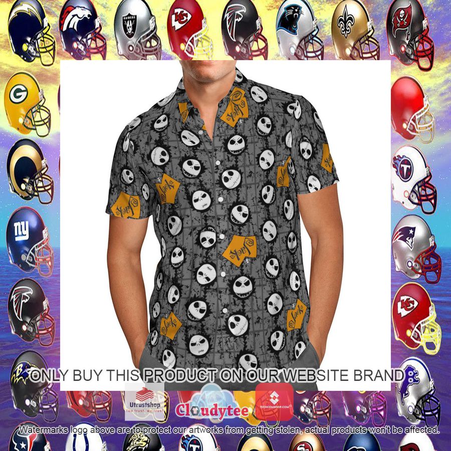 jack skellington spooky face hawaiian shirt 11 23058