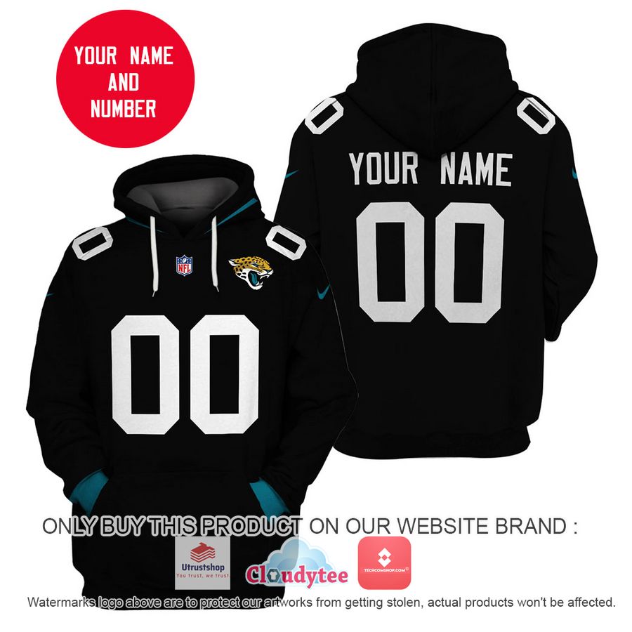 jacksonville jaguars custom name and number black nfl hoodie shirt 1 57322