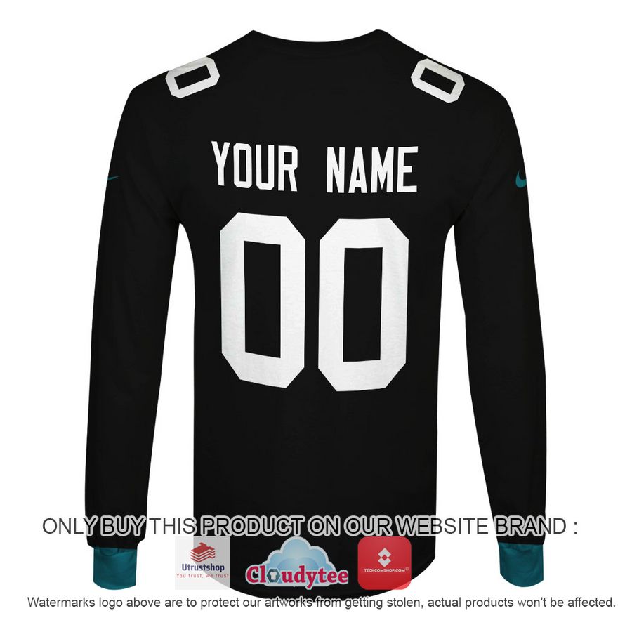 jacksonville jaguars custom name and number black nfl hoodie shirt 4 52445