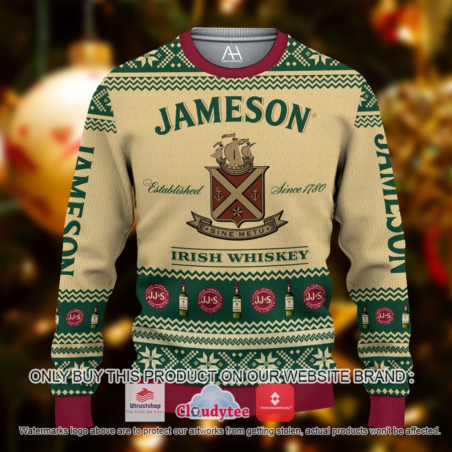 jameson irish whiskey christmas all over printed shirt hoodie 1 70644