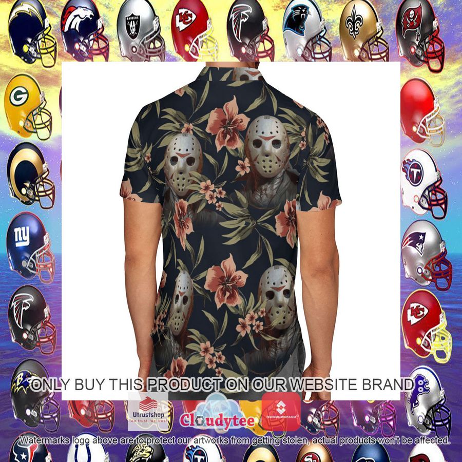 jason voorhees facemask hibiscus black hawaiian shirt 12 6061