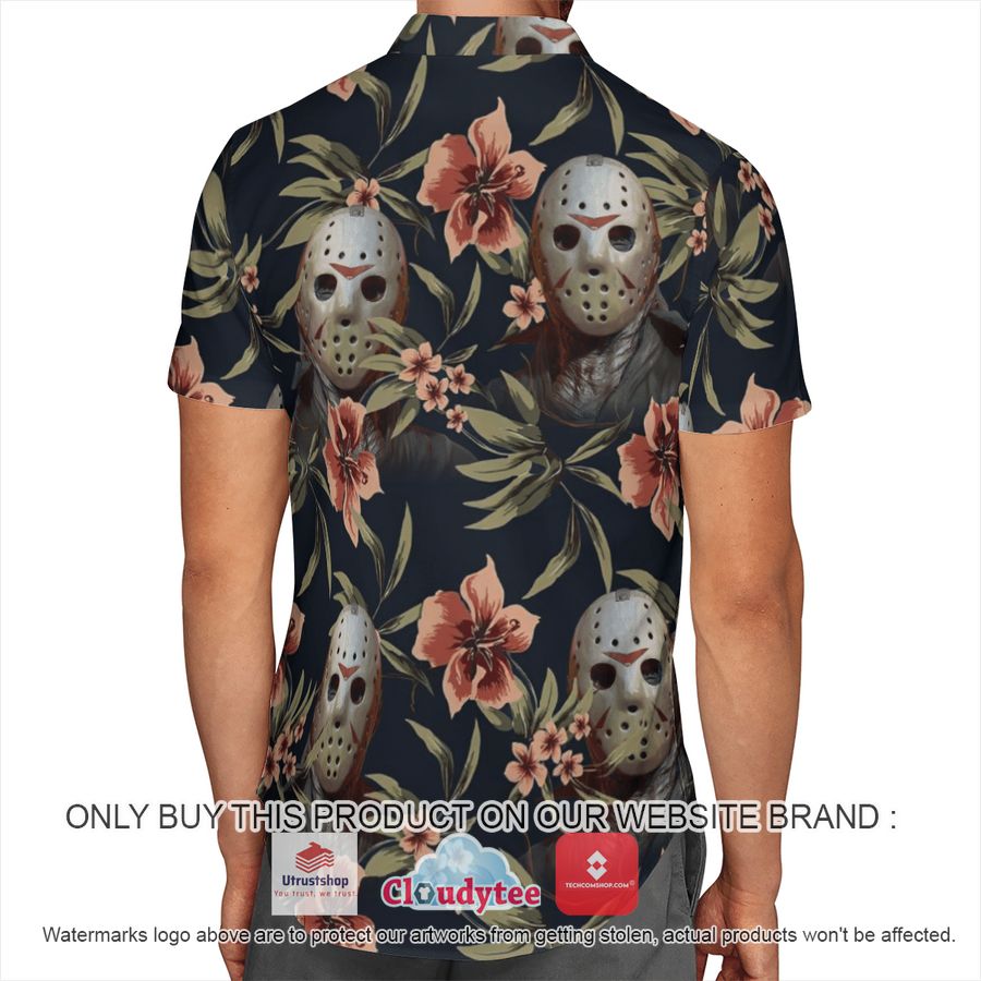jason voorhees facemask hibiscus black hawaiian shirt 3 96227