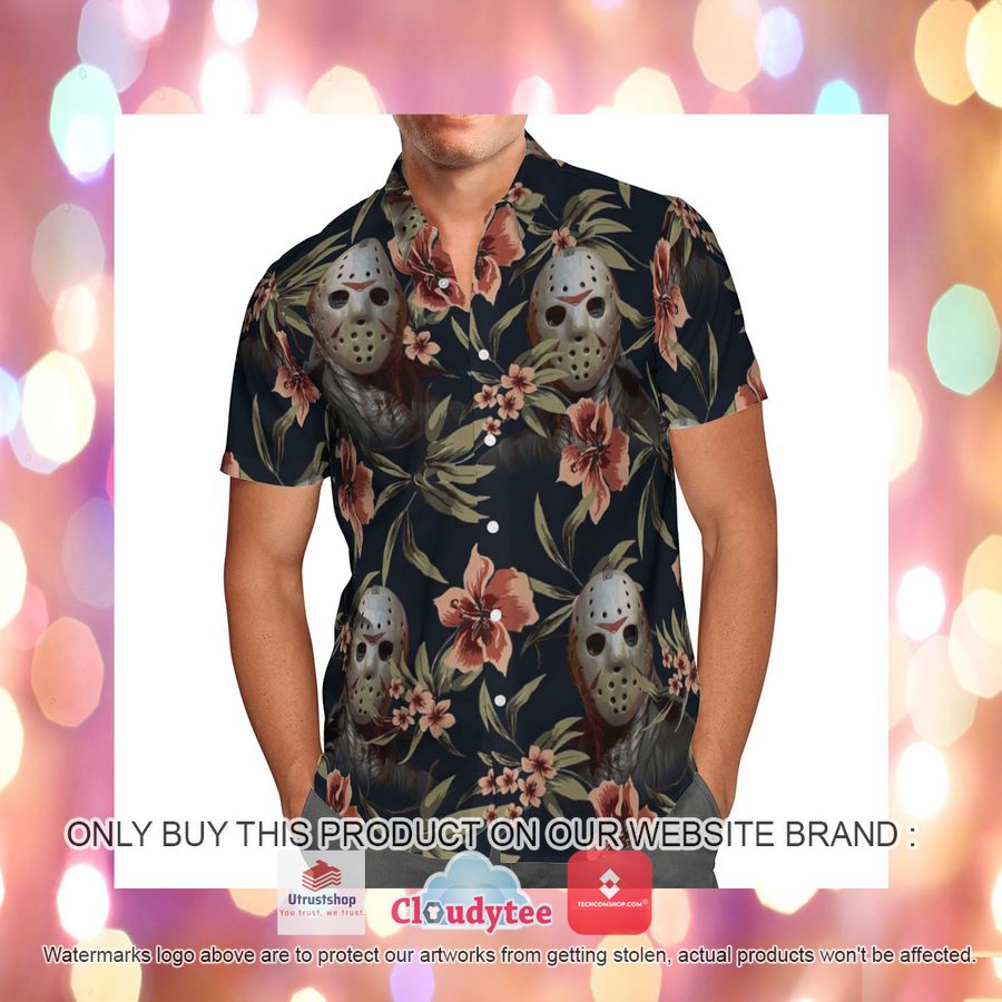 jason voorhees facemask hibiscus black hawaiian shirt 8 62423