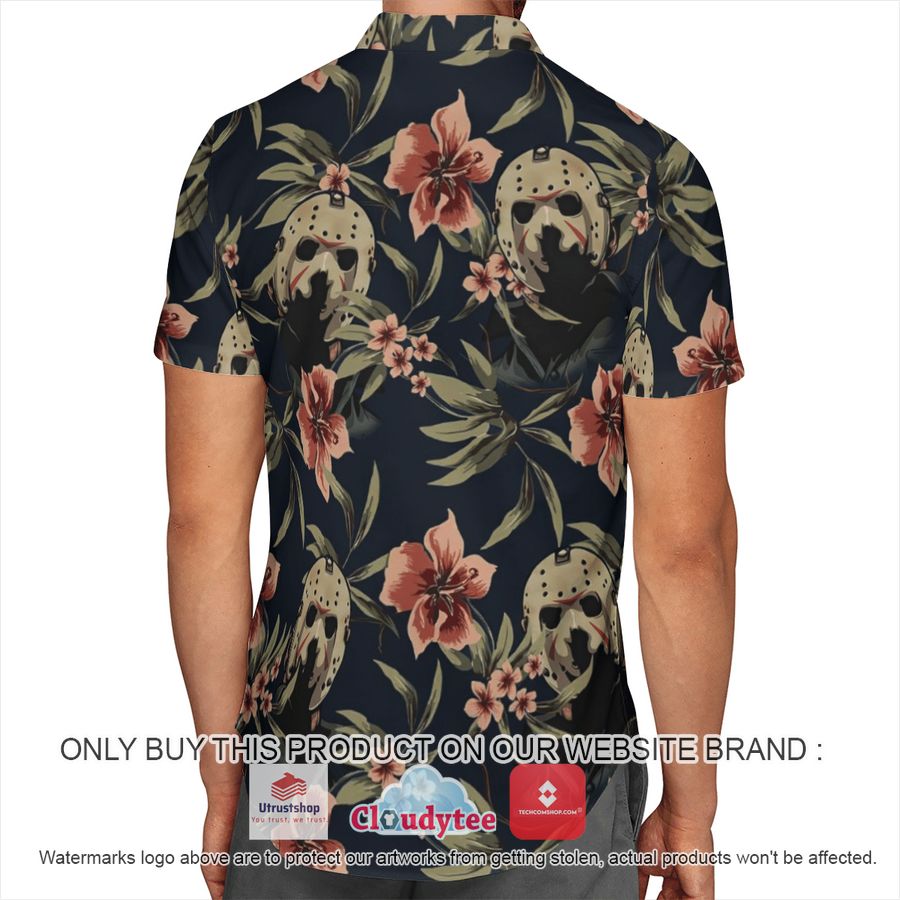 jason voorhees hibiscus black hawaiian shirt 3 85725