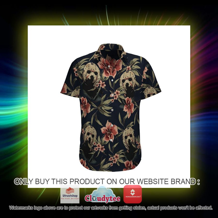 jason voorhees hibiscus black hawaiian shirt 4 21628