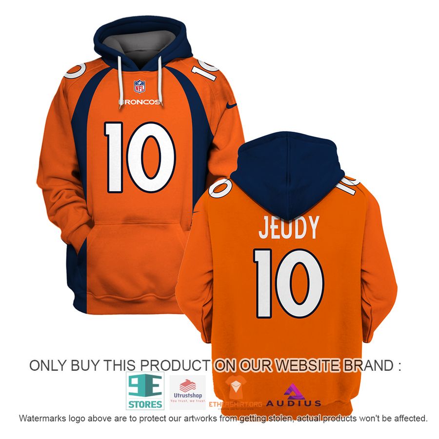 jerry jeudy 10 denver broncos orange hoodie shirt 1 95376