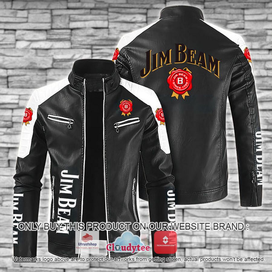 jim beam block leather jacket 1 88859