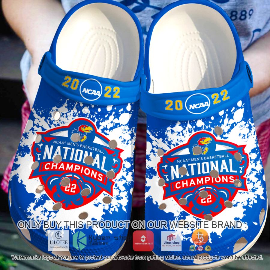 kansas jayhawks national champions crocband shoes 1 43733