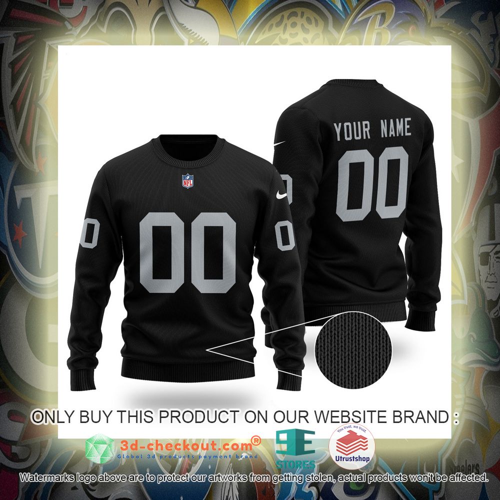 las vegas raiders nfl personalized black ugly christmas sweater 1 27809