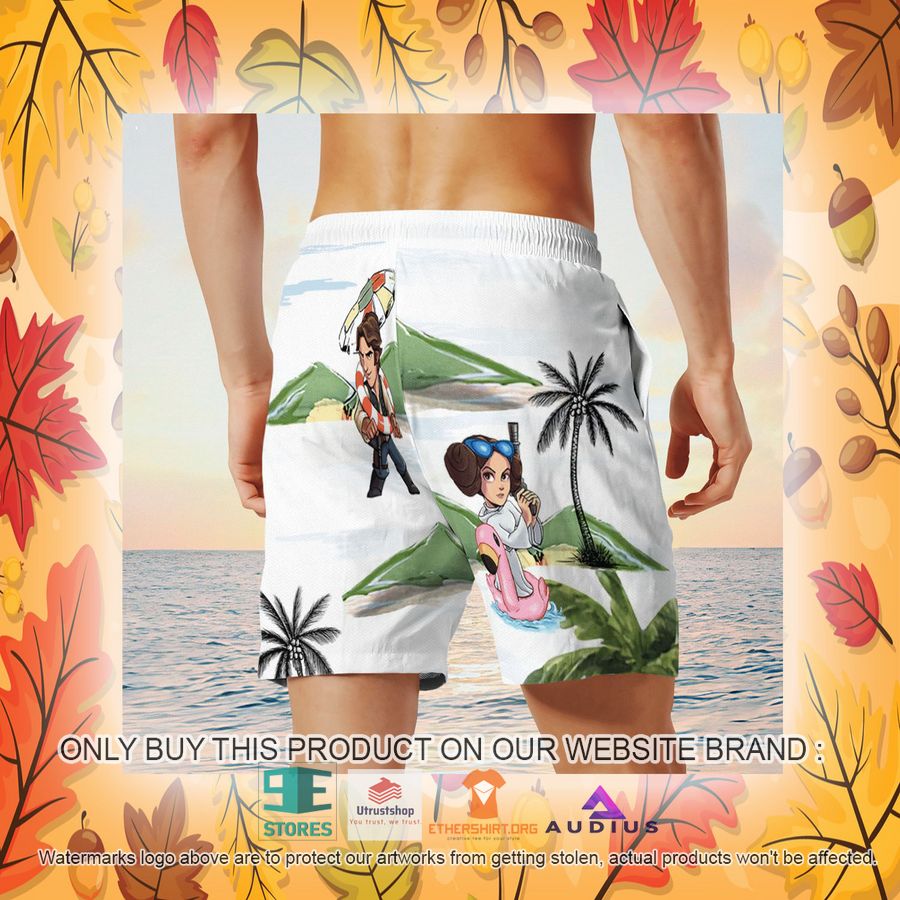 leia solo bb8 r2d2 summer time white hawaii shirt shorts 24 91907