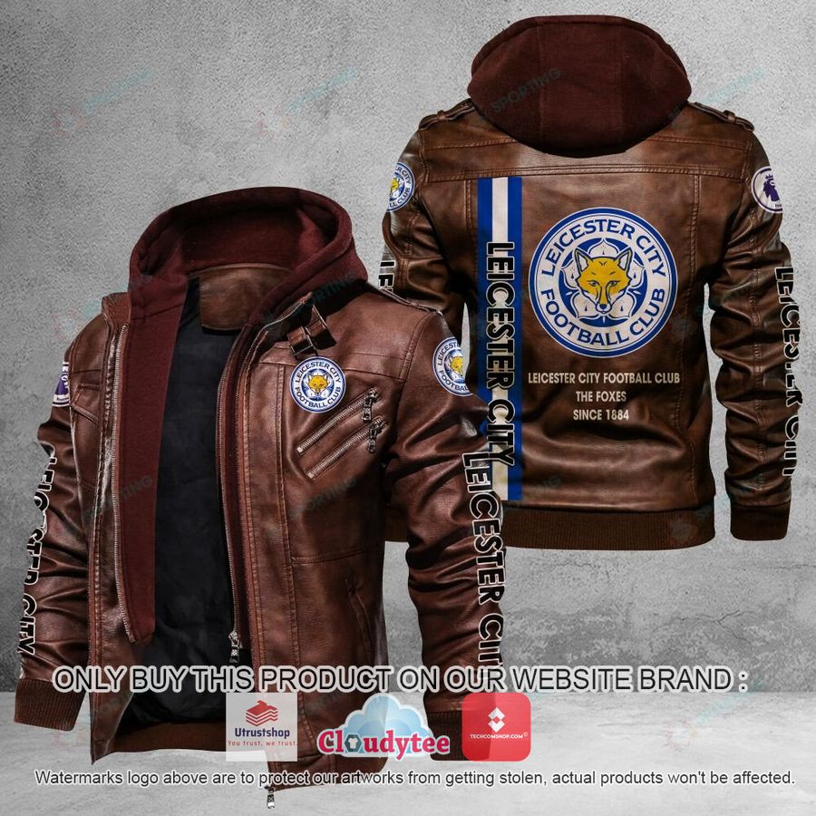 leicester city f c premieleague leather jacket 2 12942