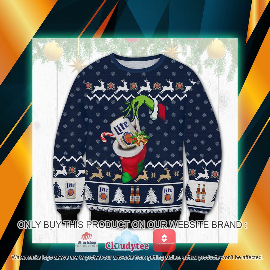 lite beer grinch hand ugly sweater 1 92175