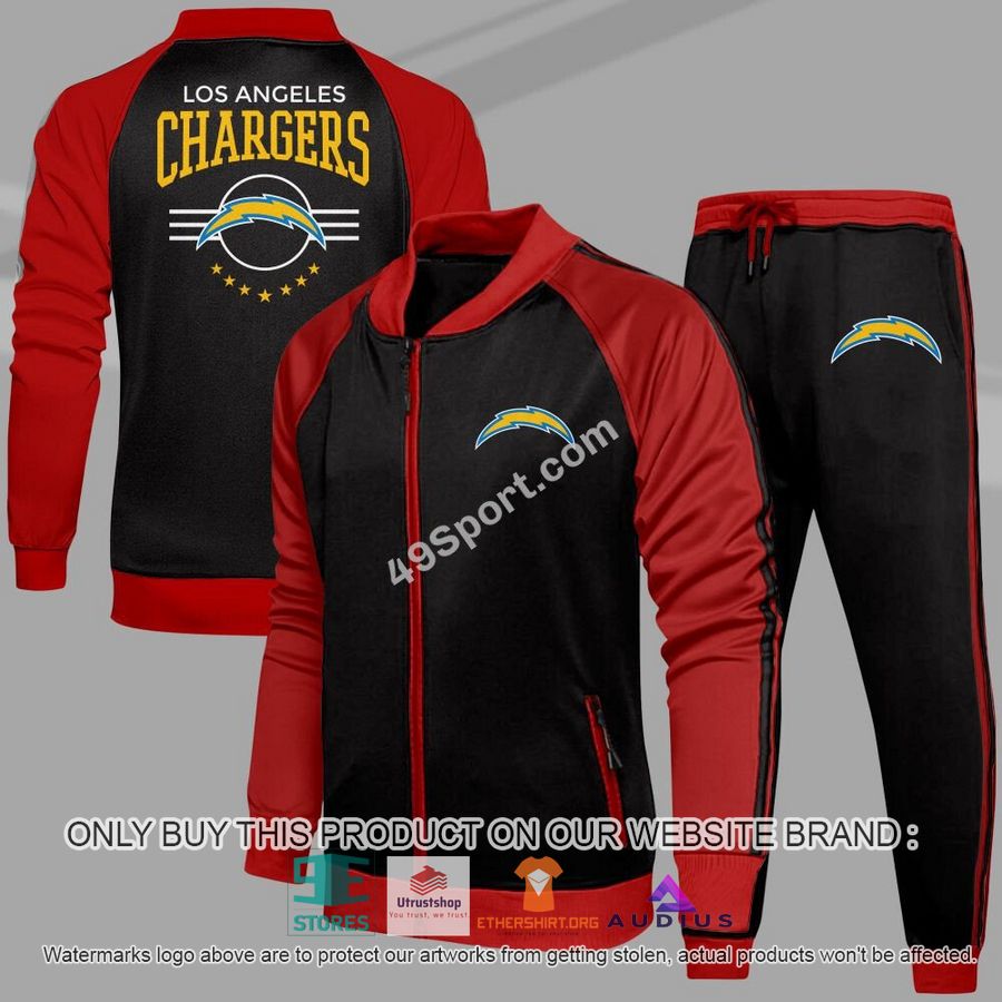 los angeles chargers nfl casual tracksuit jacket long pants 2 80245