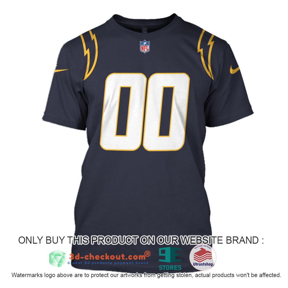 los angeles chargers nfl personalized 3d shirt hoodie 1 24015
