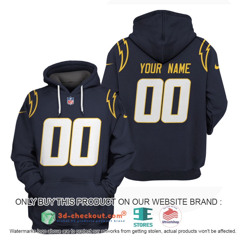los angeles chargers nfl personalized 3d shirt hoodie 2 39428