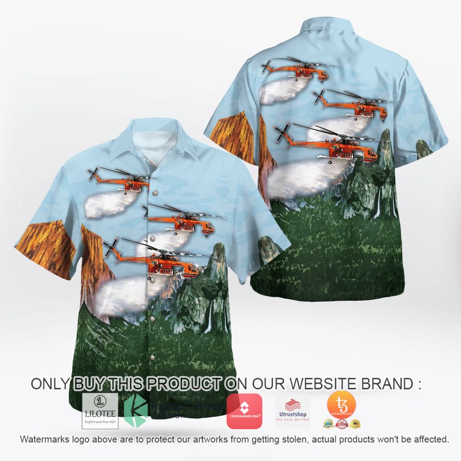 los angeles county fire department sikorsky s 64 skycrane hawaiian shirt 1 48350