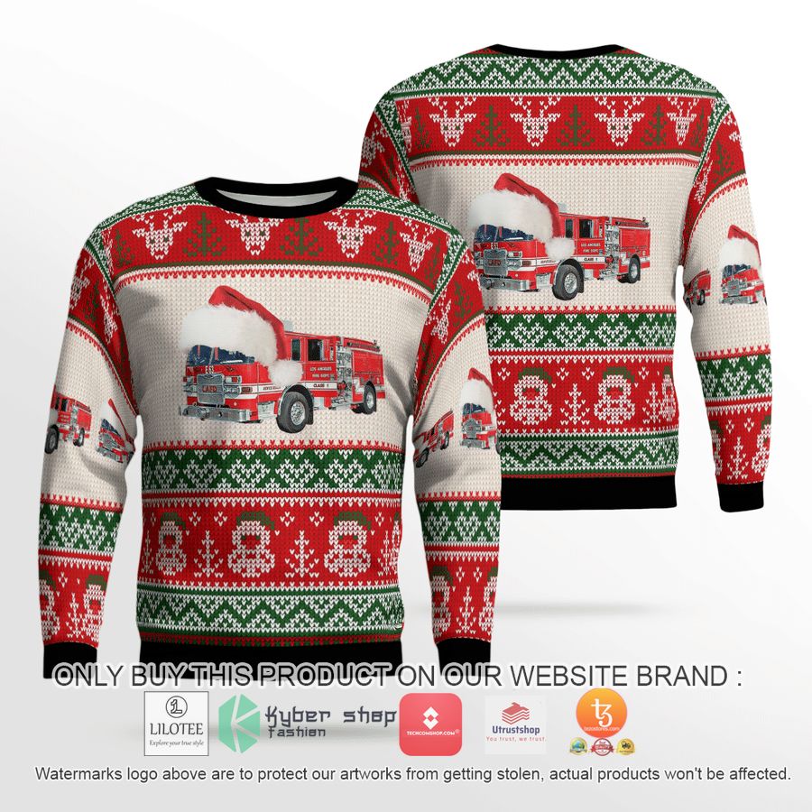 los angeles fire department christmas sweater 1 73929