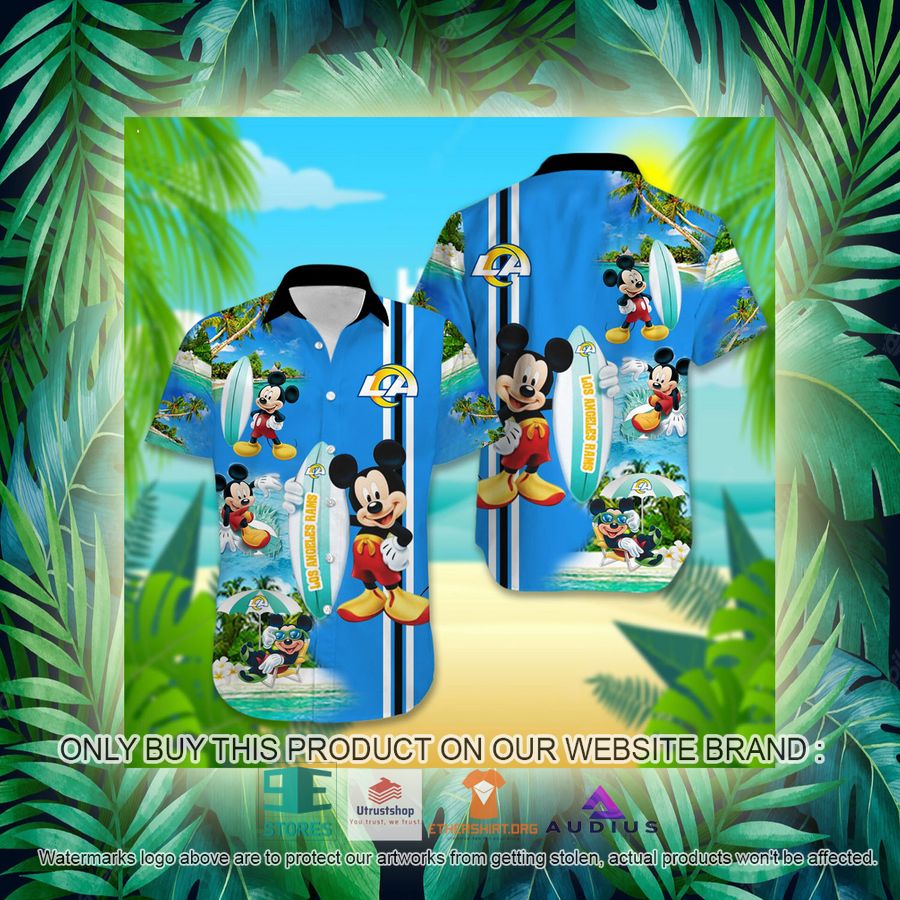 los angeles rams mickey mouse surfboard hawaii shirt 3 98979
