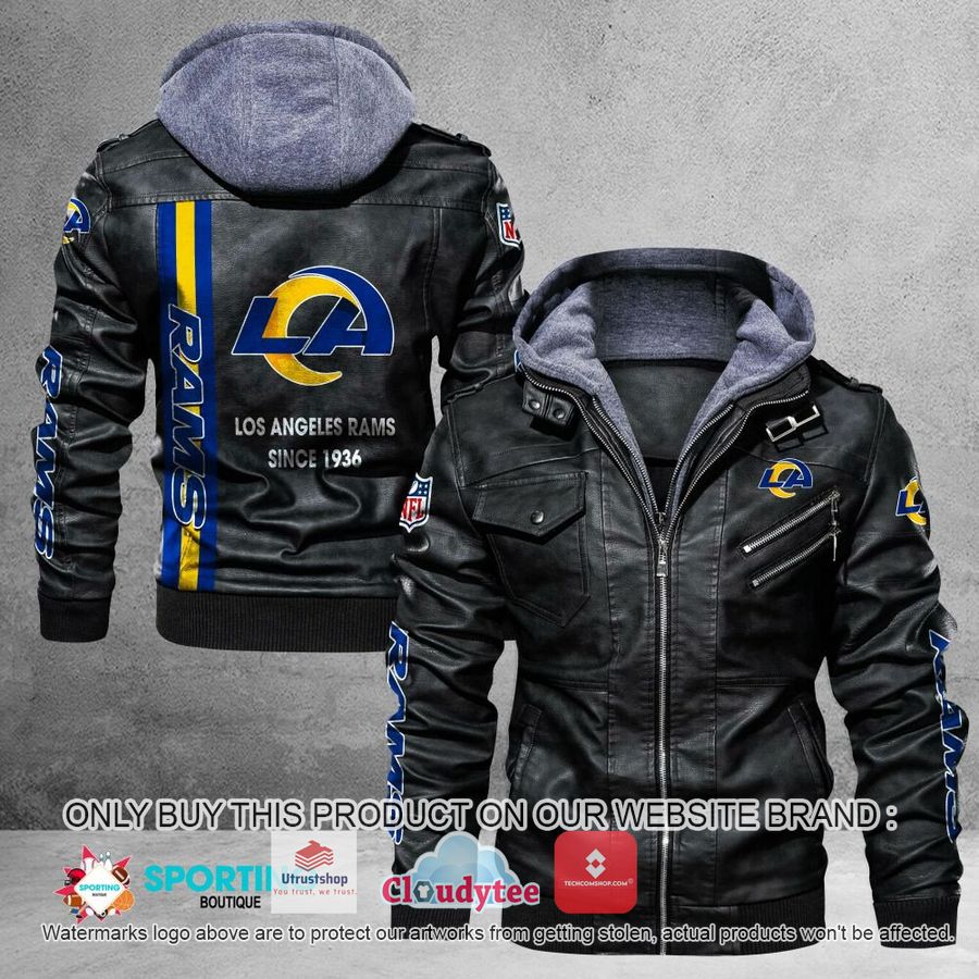 los angeles rams since 1936 nfl leather jacket 1 8965