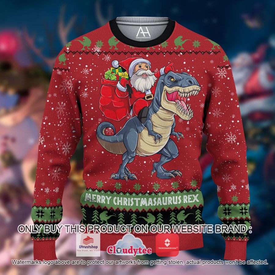 merry christmasaurus rex christmas all over printed shirt hoodie 1 91746
