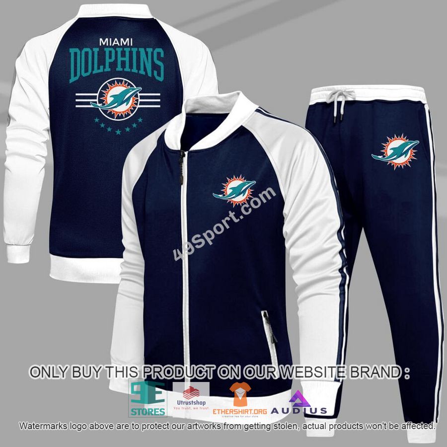 miami dolphins nfl casual tracksuit jacket long pants 2 15131