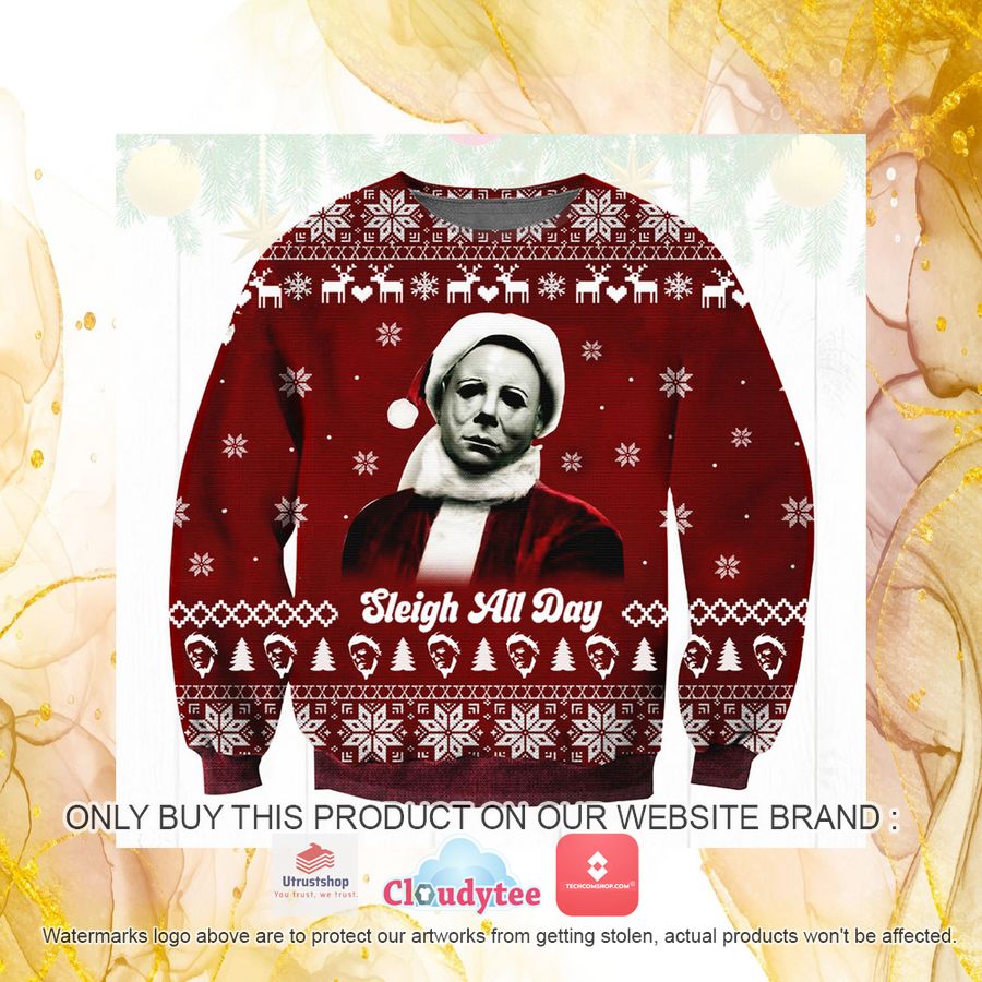 michael myers christmas ugly sweater 1 55324