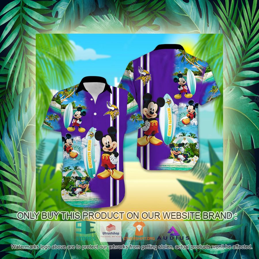 minnesota vikings mickey mouse surfboard hawaii shirt 3 81852