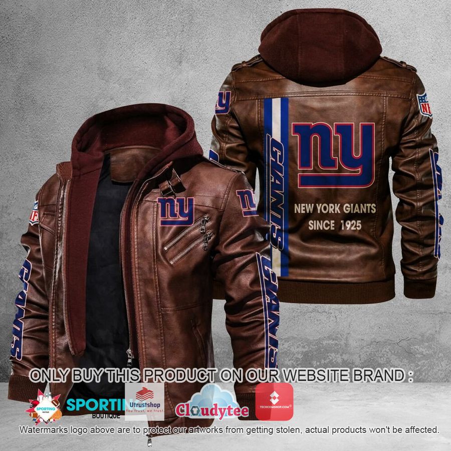 new york giants since 1925 nfl leather jacket 2 50423